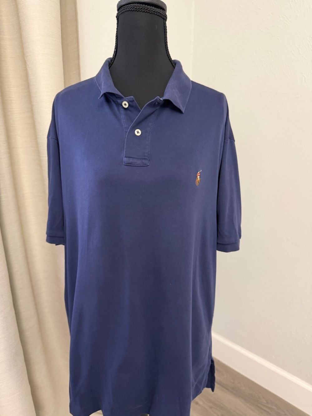 Polo by Ralph Lauren Navy Short-Sleeve Mesh Polo
